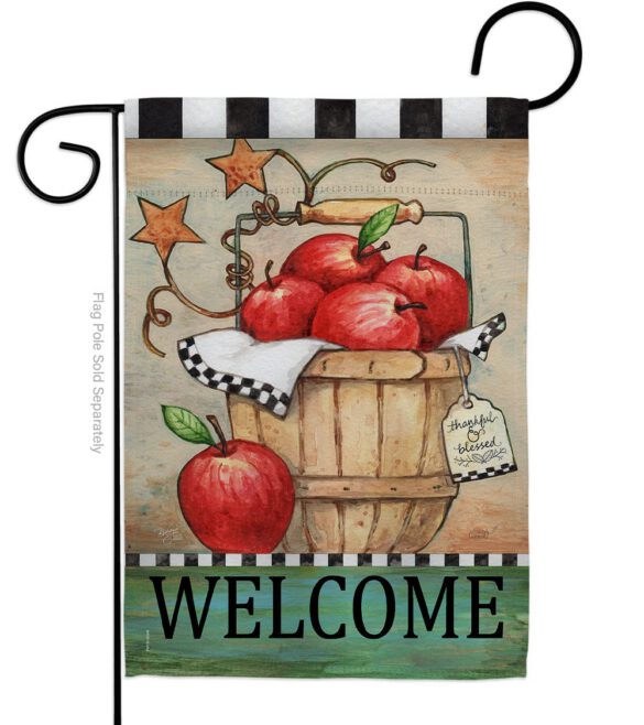 Apple Basket - Fruits Food Vertical Impressions Decorative Flags HG117039 Made In USA - Image 2