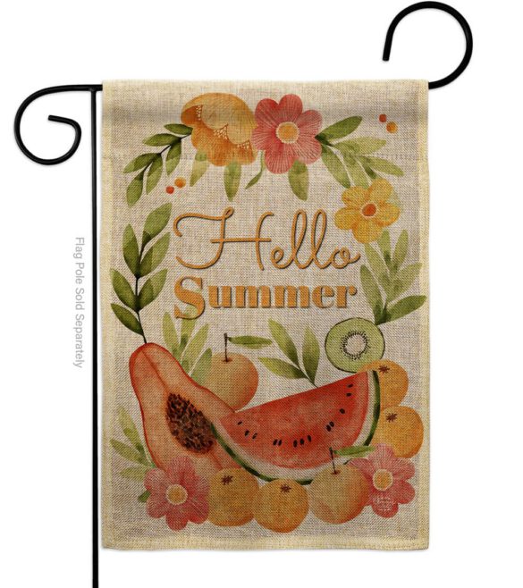 Hello Fruity - Fruits Food Vertical Impressions Decorative Flags HG192604 Made In USA - Image 11