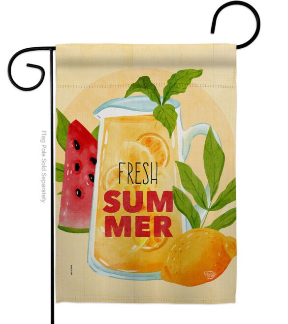 Fresh Summer Drinks - Fruits Food Vertical Impressions Decorative Flags HG192610 Made In USA