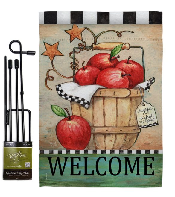 Apple Basket - Fruits Food Vertical Impressions Decorative Flags HG117039 Made In USA - Image 5