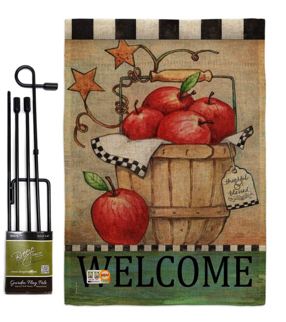 Apple Basket - Fruits Food Vertical Impressions Decorative Flags HG117039 Made In USA - Image 10