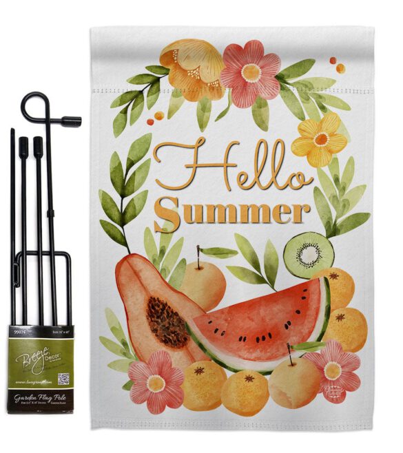 Hello Fruity - Fruits Food Vertical Impressions Decorative Flags HG192604 Made In USA - Image 4