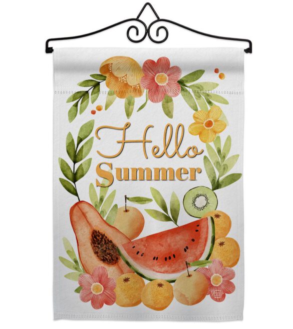 Hello Fruity - Fruits Food Vertical Impressions Decorative Flags HG192604 Made In USA - Image 7