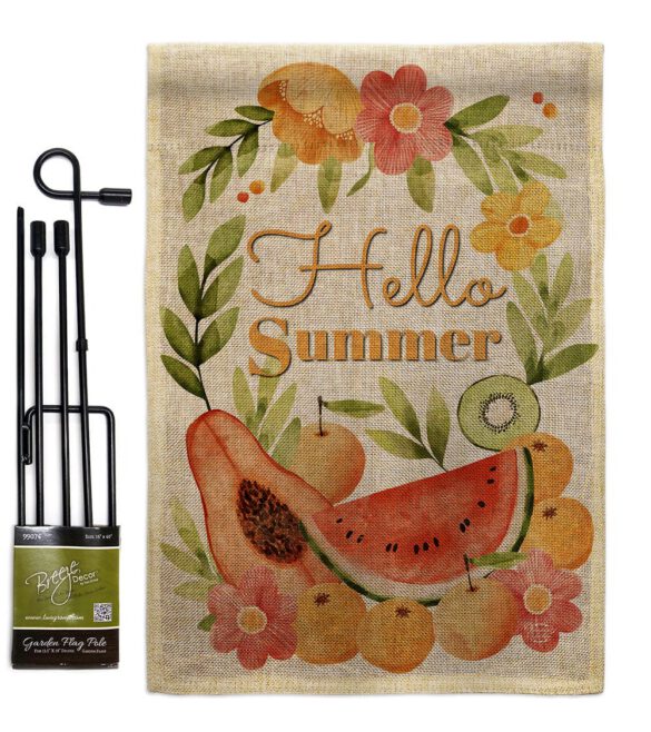 Hello Fruity - Fruits Food Vertical Impressions Decorative Flags HG192604 Made In USA - Image 14