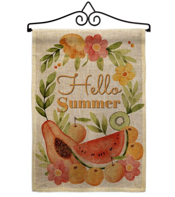 Hello Fruity - Fruits Food Vertical Impressions Decorative Flags HG192604 Made In USA - Image 17