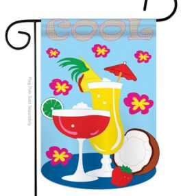 Cool Day - Fun In The Sun Summer Vertical Applique Decorative Flags HG106047