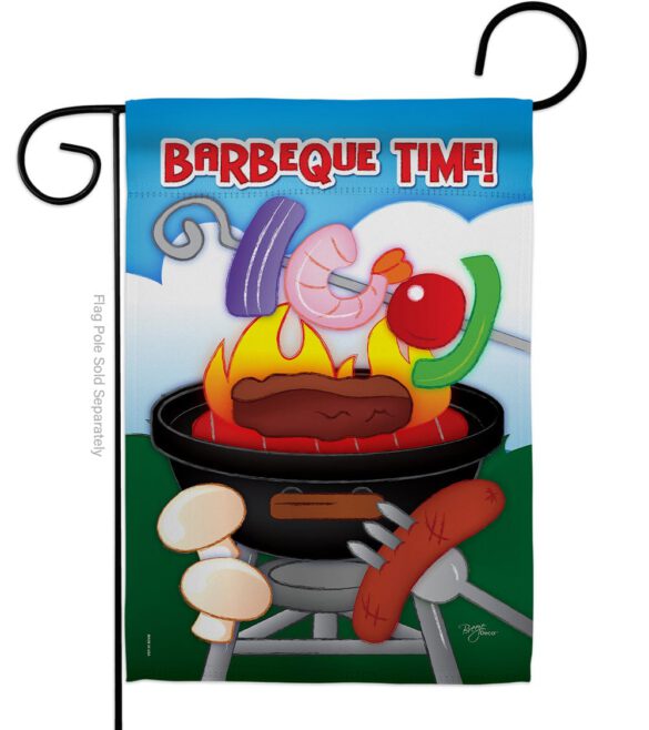 Barbeque Time - Fun In The Sun Summer Vertical Impressions Decorative Flags HG106053 Imported - Image 2
