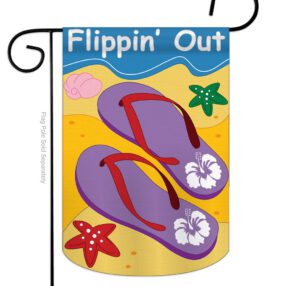 Flippin' Out - Fun In The Sun Summer Vertical Applique Decorative Flags HG106054