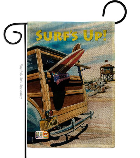 Beach Wagon - Fun In The Sun Summer Vertical Impressions Decorative Flags HG106068 Made In USA - Image 8