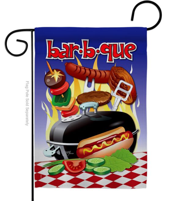 Bar B Que - Fun In The Sun Summer Vertical Impressions Decorative Flags HG106071 Made In USA - Image 2