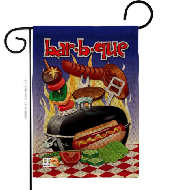 Bar B Que - Fun In The Sun Summer Vertical Impressions Decorative Flags HG106071 Made In USA - Image 9