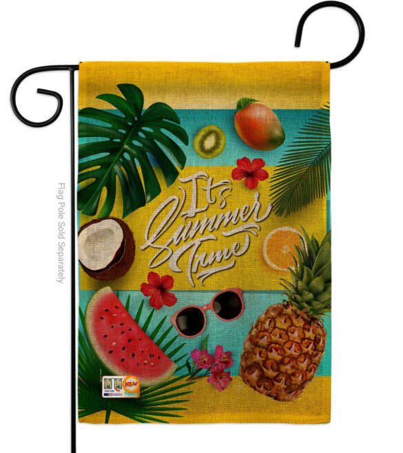 Fruity Summer Time - Fun In The Sun Summer Vertical Impressions Decorative Flags HG106085 Made In USA - Image 8