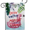 Enjoy Every Moment - Fun In The Sun Summer Vertical Impressions Decorative Flags HG106104 Made In USA