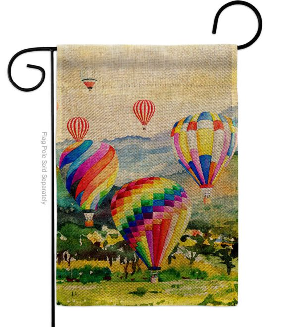 Escape Hot Air Balloon - Fun In The Sun Summer Vertical Impressions Decorative Flags HG106112 Made In USA - Image 11