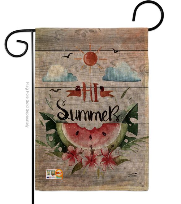 Hi Summer - Fun In The Sun Summer Vertical Impressions Decorative Flags HG137017 Made In USA - Image 8