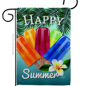 Happy Summer Pop - Fun In The Sun Summer Vertical Impressions Decorative Flags HG137027 Made In USA