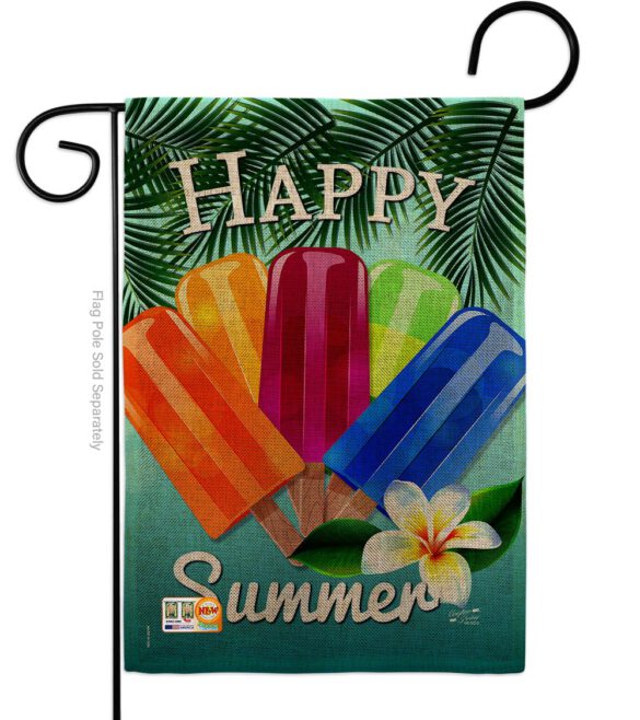 Happy Summer Pop - Fun In The Sun Summer Vertical Impressions Decorative Flags HG137027 Made In USA - Image 8