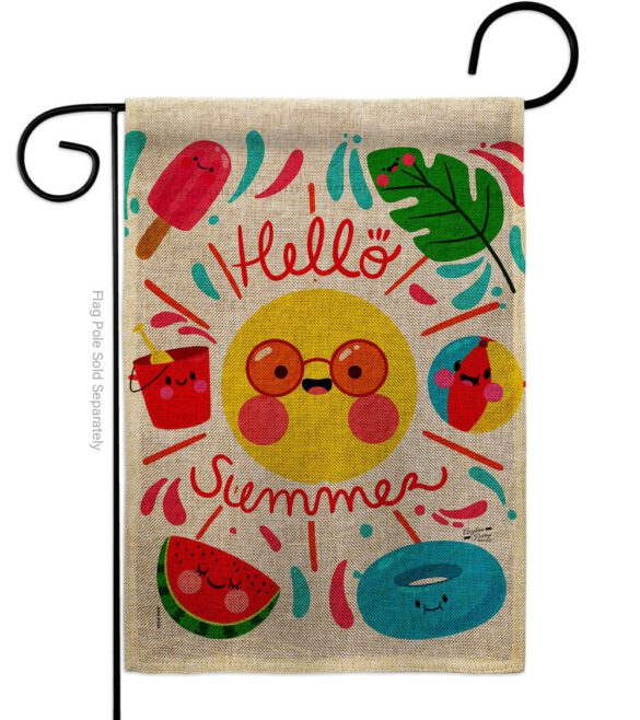 Hallo Summer - Fun In The Sun Summer Vertical Impressions Decorative Flags HG137440 Made In USA - Image 11
