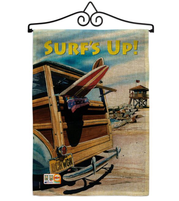 Beach Wagon - Fun In The Sun Summer Vertical Impressions Decorative Flags HG106068 Made In USA - Image 10