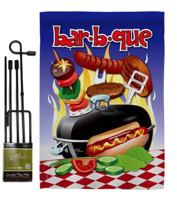 Bar B Que - Fun In The Sun Summer Vertical Impressions Decorative Flags HG106071 Made In USA - Image 5