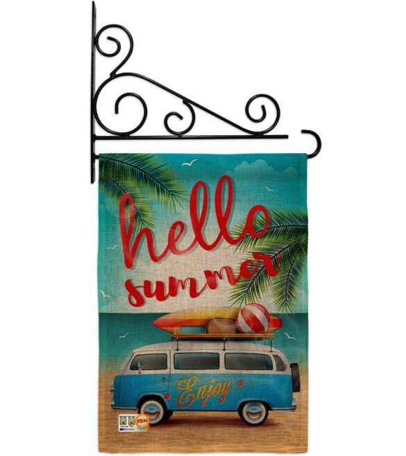 Hello Summer, Enjoy Bus - Fun In The Sun Summer Vertical Impressions Decorative Flags HG106084 Made In USA - Image 12
