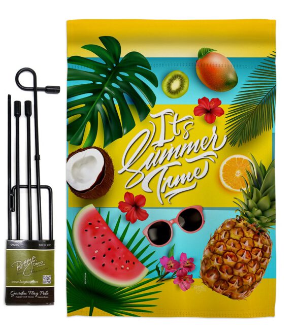 Fruity Summer Time - Fun In The Sun Summer Vertical Impressions Decorative Flags HG106085 Made In USA - Image 4
