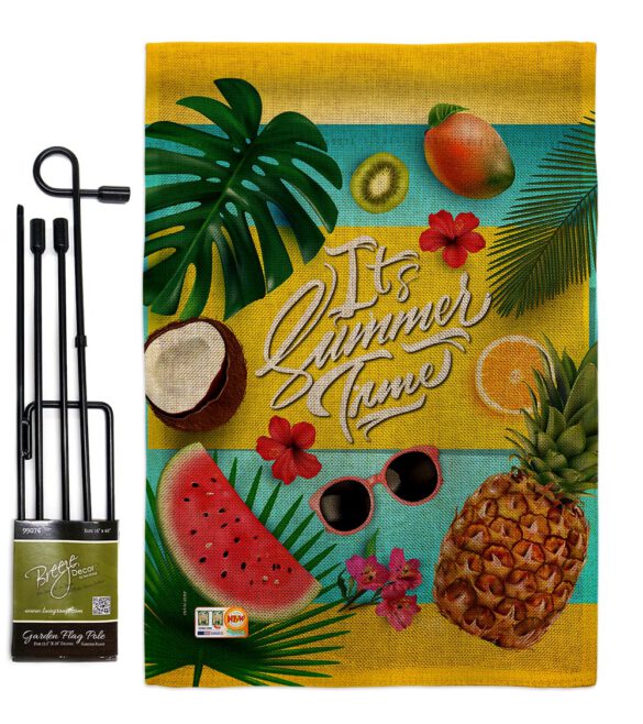 Fruity Summer Time - Fun In The Sun Summer Vertical Impressions Decorative Flags HG106085 Made In USA - Image 9
