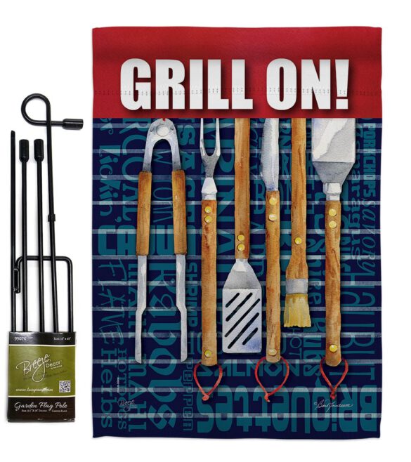 Grill On - Fun In The Sun Summer Vertical Impressions Decorative Flags HG106086 Made In USA - Image 4