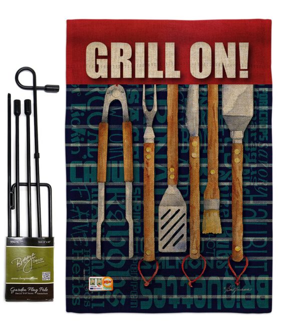 Grill On - Fun In The Sun Summer Vertical Impressions Decorative Flags HG106086 Made In USA - Image 9