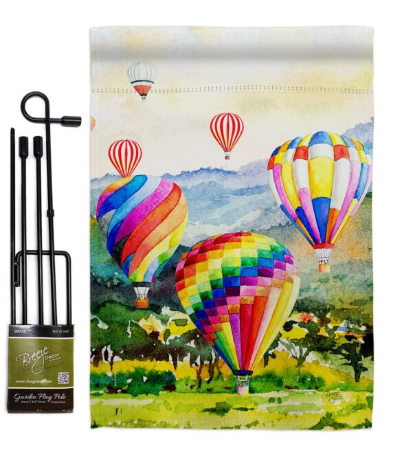 Escape Hot Air Balloon - Fun In The Sun Summer Vertical Impressions Decorative Flags HG106112 Made In USA - Image 4
