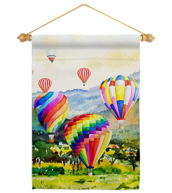 Escape Hot Air Balloon - Fun In The Sun Summer Vertical Impressions Decorative Flags HG106112 Made In USA - Image 23