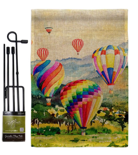 Escape Hot Air Balloon - Fun In The Sun Summer Vertical Impressions Decorative Flags HG106112 Made In USA - Image 14