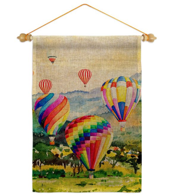 Escape Hot Air Balloon - Fun In The Sun Summer Vertical Impressions Decorative Flags HG106112 Made In USA - Image 24
