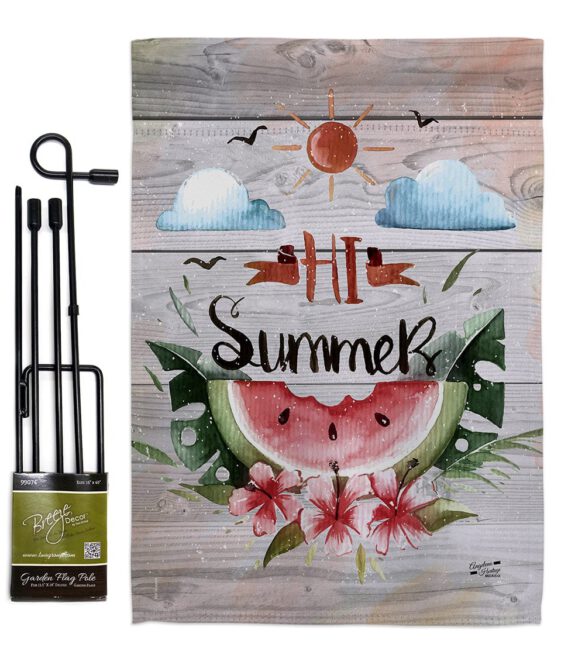 Hi Summer - Fun In The Sun Summer Vertical Impressions Decorative Flags HG137017 Made In USA - Image 4