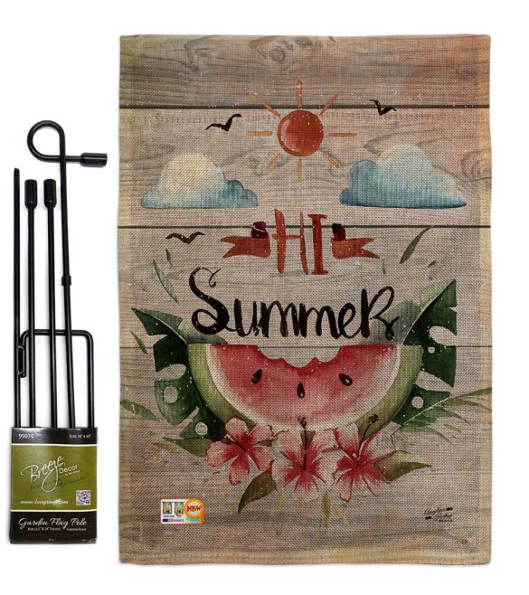 Hi Summer - Fun In The Sun Summer Vertical Impressions Decorative Flags HG137017 Made In USA - Image 9