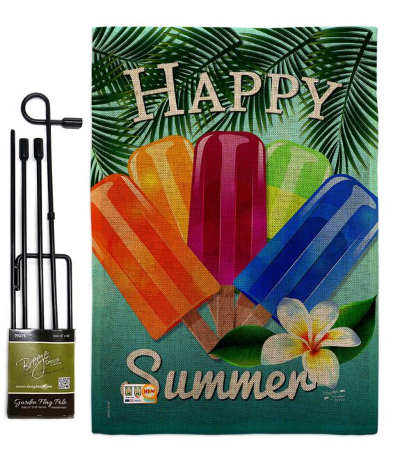 Happy Summer Pop - Fun In The Sun Summer Vertical Impressions Decorative Flags HG137027 Made In USA - Image 9