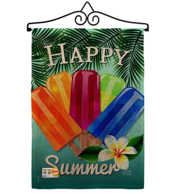 Happy Summer Pop - Fun In The Sun Summer Vertical Impressions Decorative Flags HG137027 Made In USA - Image 10