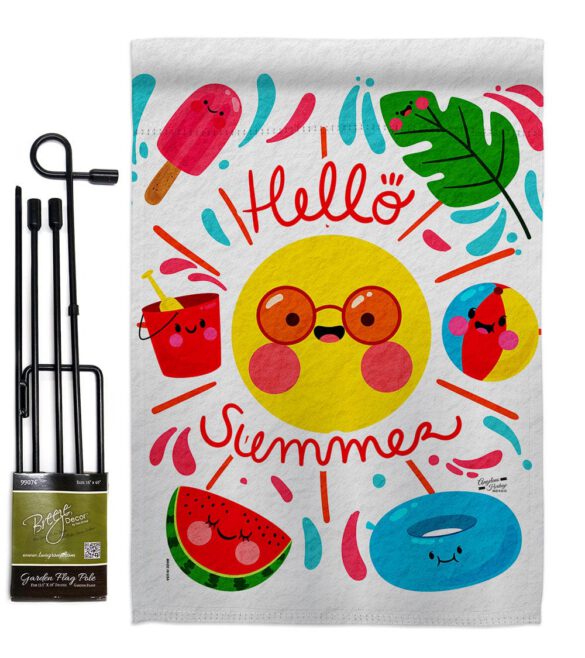 Hallo Summer - Fun In The Sun Summer Vertical Impressions Decorative Flags HG137440 Made In USA - Image 4