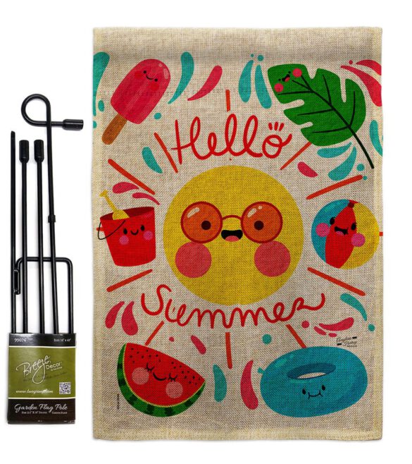 Hallo Summer - Fun In The Sun Summer Vertical Impressions Decorative Flags HG137440 Made In USA - Image 14
