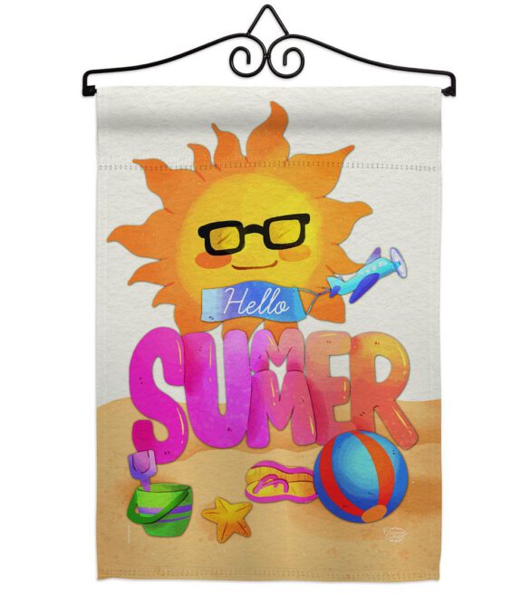 Hello Summer - Fun In The Sun Summer Vertical Impressions Decorative Flags HG192397 Made In USA - Image 7