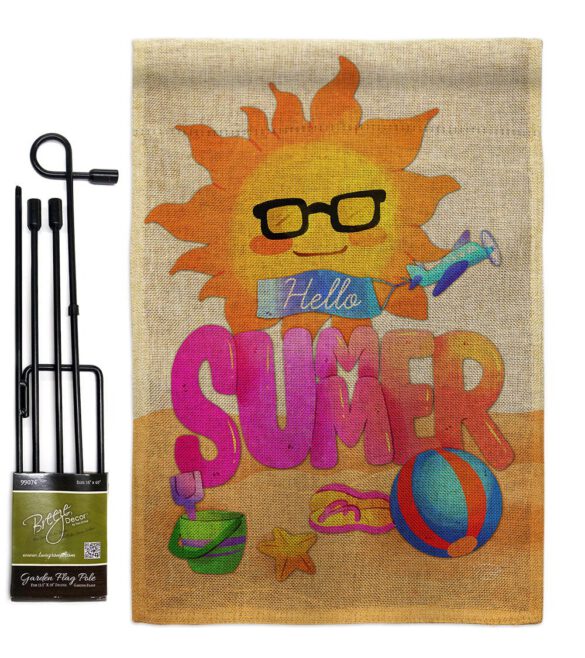 Hello Summer - Fun In The Sun Summer Vertical Impressions Decorative Flags HG192397 Made In USA - Image 14