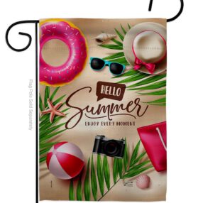 Enjoy Every Monent - Fun In The Sun Summer Horizontal Impressions Decorative Flags HG130399 Made In USA