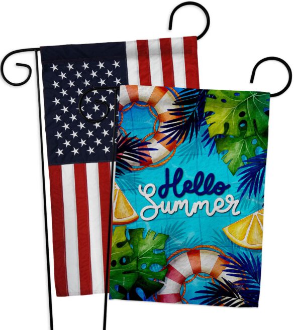 Hello Cool Summer - Fun In The Sun Summer Horizontal Impressions Decorative Flags HG120247 Made In USA - Image 9