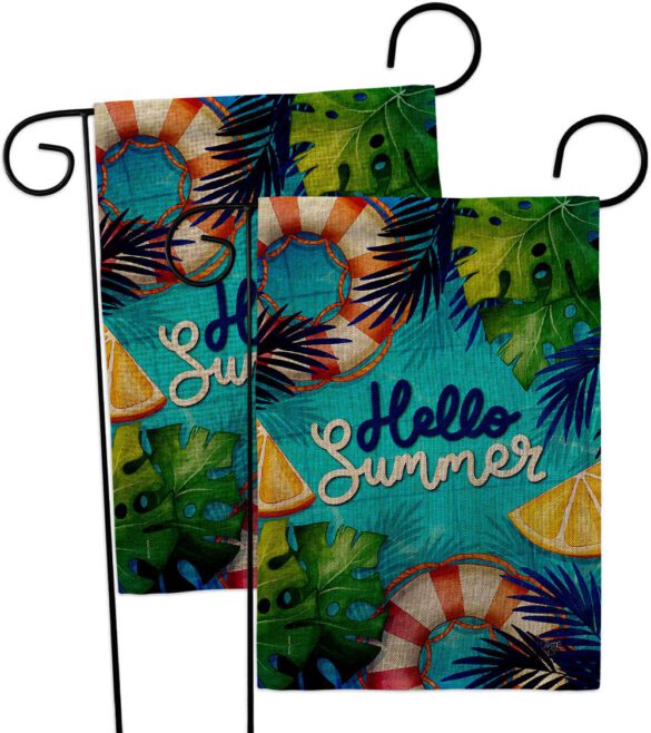 Hello Cool Summer - Fun In The Sun Summer Horizontal Impressions Decorative Flags HG120247 Made In USA - Image 32