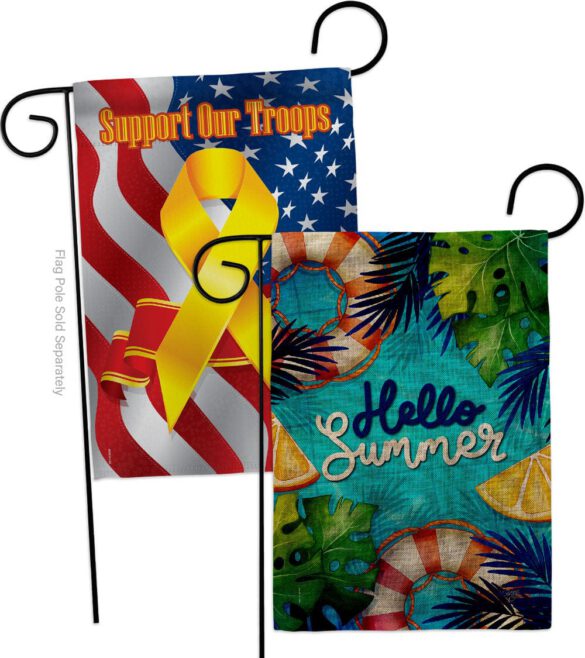 Hello Cool Summer - Fun In The Sun Summer Horizontal Impressions Decorative Flags HG120247 Made In USA - Image 34