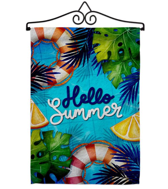 Hello Cool Summer - Fun In The Sun Summer Horizontal Impressions Decorative Flags HG120247 Made In USA - Image 16