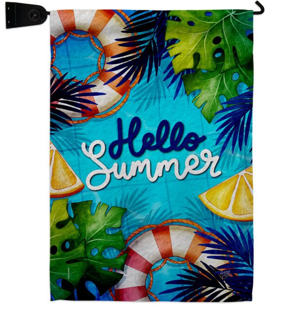 Hello Cool Summer - Fun In The Sun Summer Horizontal Impressions Decorative Flags HG120247 Made In USA - Image 18