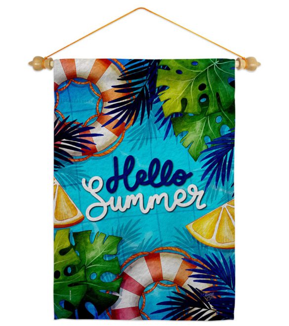 Hello Cool Summer - Fun In The Sun Summer Horizontal Impressions Decorative Flags HG120247 Made In USA - Image 19
