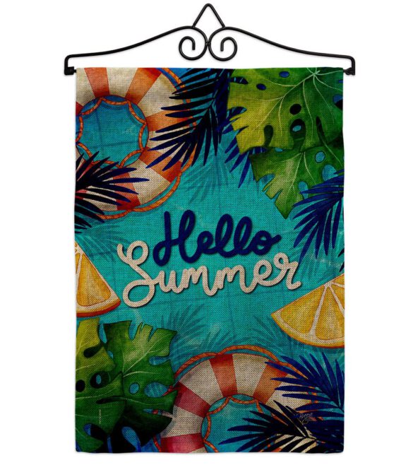 Hello Cool Summer - Fun In The Sun Summer Horizontal Impressions Decorative Flags HG120247 Made In USA - Image 37