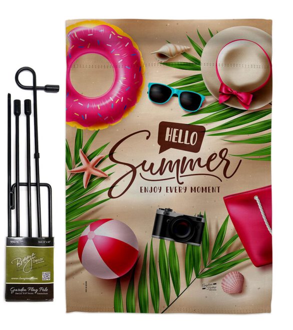 Enjoy Every Monent - Fun In The Sun Summer Horizontal Impressions Decorative Flags HG130399 Made In USA - Image 4